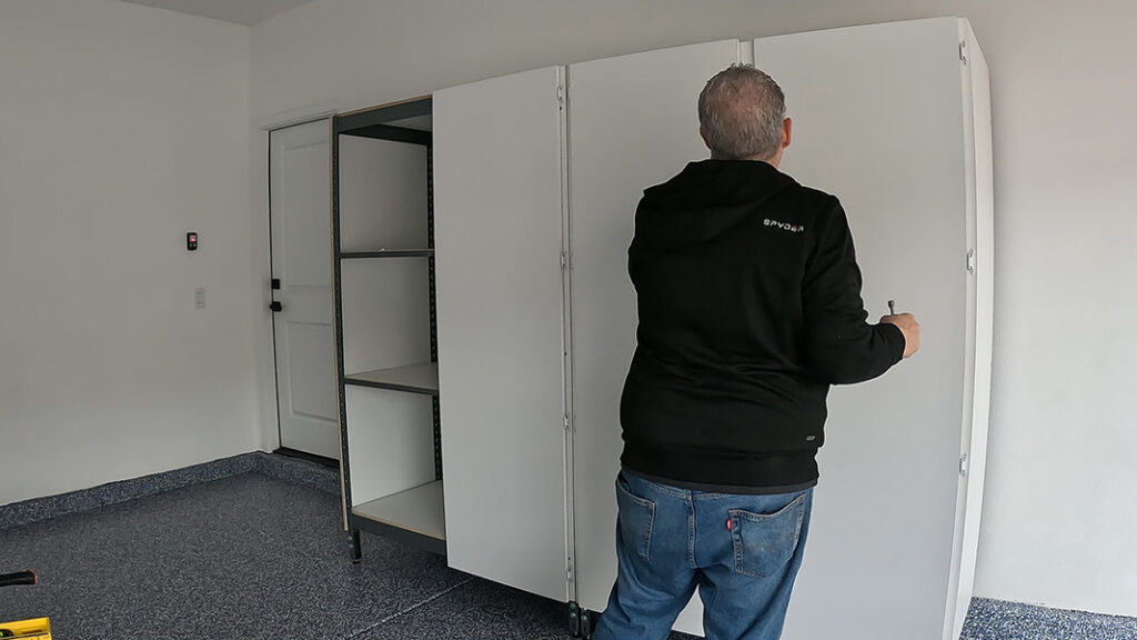 Installing Bigfoot Garage Cabinet storage in the garage