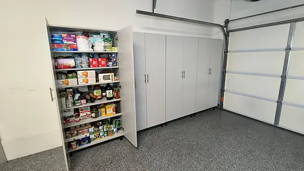 open garage storage cabinet w