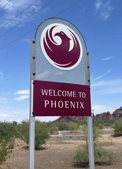 welcome to phoenix sign