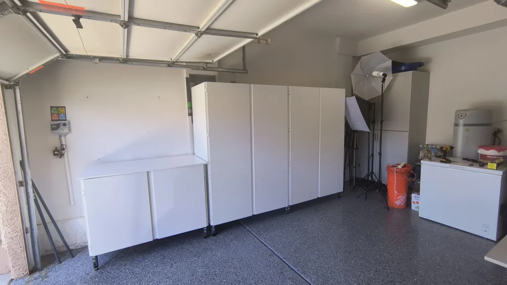 garage cabinets with work bench