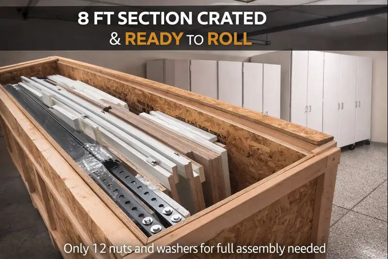 8 ft section crated 8 ft section crated